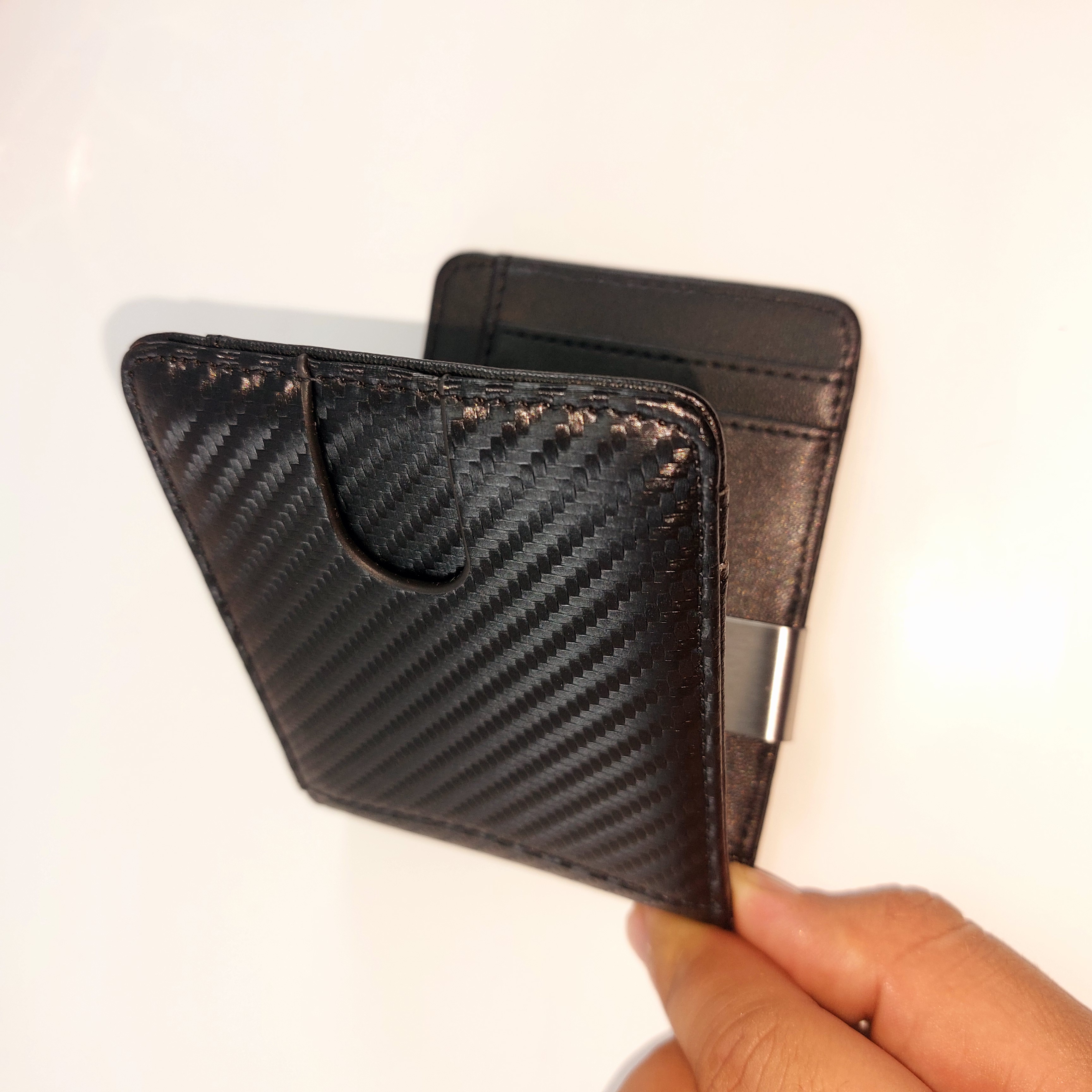 INV BILLETERA TARJETERO DE TELA FIBRA DE CARBONO 